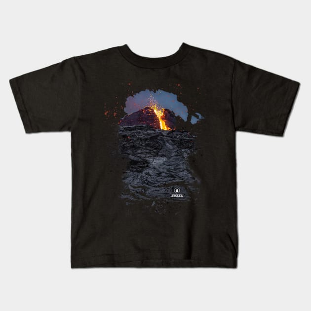 Volcano Iceland Kids T-Shirt by Ulfurfjall